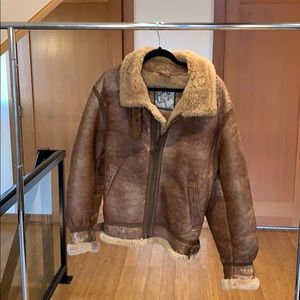 COPY - Vintage Leather sheepskin coat